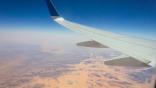 Plane over desert