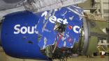 Damaged Southwest Airlines 737-700 nacelle